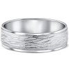 Pompeii3 Hand Etched 6mm Dome Wedding Band 10K White Gold - 4 of 4