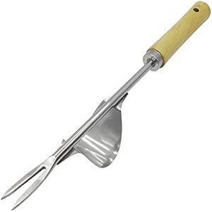 Itopfox Garden Hand Weeder Tool with Wood Handle, Stainless Steel Weeding Tool for Yard, Lawn, and Farm Gardening - 1 of 4