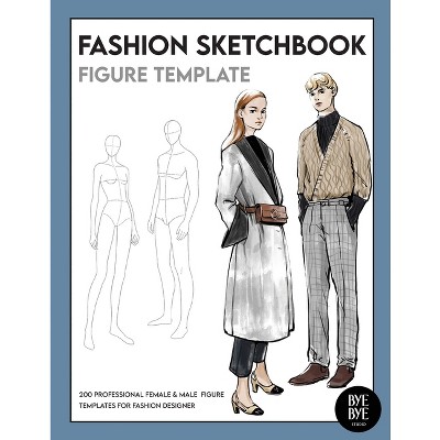 Female Male Fashion Sketchbook Figure Template By Bye Bye Studio