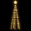 Christmas Tree Warm White, Black PVC, Metal Medium Foldable - 2 of 4