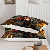 Acoinel 3 Pcs Monster Truck Lightwight Ultra Soft Comforter Set with 2 Pillowcases, FULL, Brown - 4 of 4