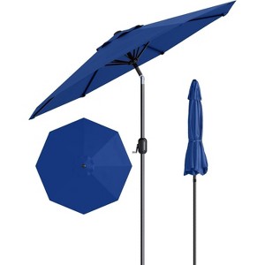 Jojoka 7.5FT Patio Umbrella,Market Umbrella,Table Umbrella with Push Button Tilt and Crank,6 Sturdy Ribs UV Protection - 1 of 4