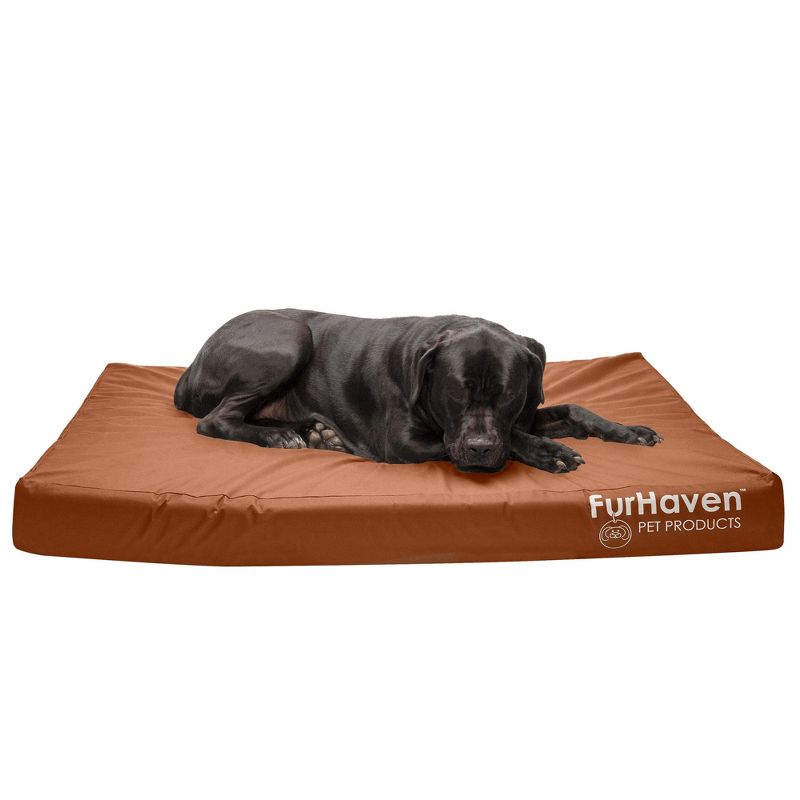 FurHaven Logo Indoor/Outdoor Deluxe Full Support Orthopedic Dog Bed, 1 of 4