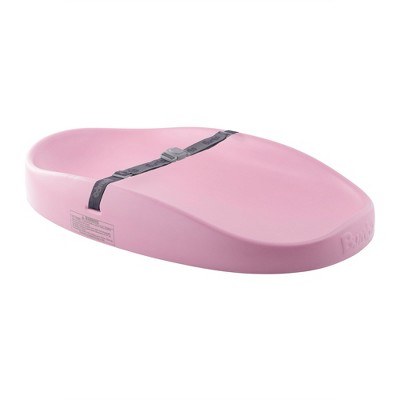 Image of Bumbo Diaper Changing Pad, Soft Foam Easy to Clean Portable Changing Pad, Contoured Support Ergonomic Baby Changing Mat w/ Safety Restraint Belt, Pink
