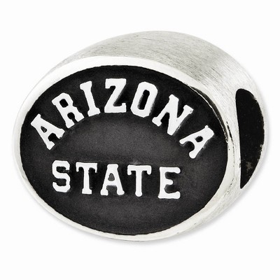 Black Bow Jewelry Sterling Silver & Enamel Arizona State Univer. Collegiate Bead Charm