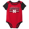 NCAA Nebraska Cornhuskers Infant Boys' 3pk Bodysuit - 4 of 4