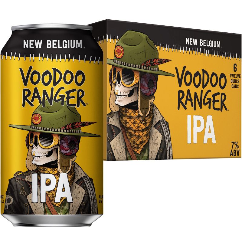 New Belgium Voodoo Ranger IPA Beer - 12pk/12 fl oz Cans, 1 of 10