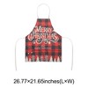Unique Bargains Christmas Aprons Linen Red Black Beige 21.65"x26.77" 1 Pcs - 3 of 4
