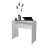 INFURNIC Desks Computer Desk with Storage for Clutter-Free Workspace and Ample Surface Area Strong and Durable, White, 35.1"*16.5"*30.6" - 4 of 4