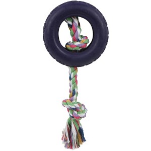 Pet Life Rubberized Chew Jute Rope and Tire Pet Dog Toy - 1 of 1