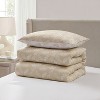 Nestl Modern Comforter Set, 3 Piece Botanical Bedding Set, Reversible Comforter Bed Set - 4 of 4