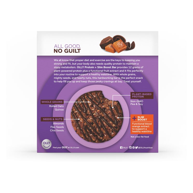 Olly Protein + Slim Boost Bar - Salted Caramel Chocolate - 4ct, 2 of 5