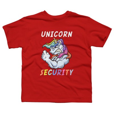 Boy's Design By Humans Halloween Dad Mom Daughter Adult Costume - Unicorn Security By MINHMINH T-Shirt