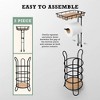 LunaLulinlk Toilet Paper Holder Stand with Bamboo Shelf Bathroom Decor, Black - 4 of 4