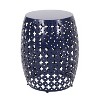 Colcord Outdoor Round Iron Side Table Navy - Christopher Knight Home - 4 of 4