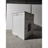 DOMETOUR Wooden Pet House Cat Litter Box Enclosure with Drawer, Side Table, Indoor Pet Crate, Cat Home Nightstand (White) - 4 of 4