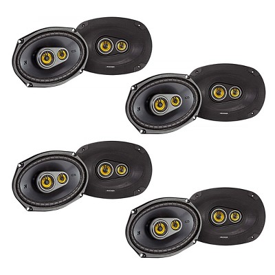  Kicker CS Series 150 Watt 6 x 9 Inch Car Audio Coaxial Speaker, Yellow (8 Pack) 