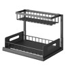 NewHome "2-Tier Under Sink Organizer, Pull-Out Sliding Basket Storage Shelf for Kitchen & Bathroom Cabinets" Black - 4 of 4