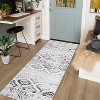 Washable Boho Vintage Area Rug, Low Pile Foldable Non-Slip Non-Shedding Indoor Floor Carpet for Bedroom Home Office - 2 of 4
