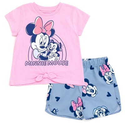 Disney Disney Junior Girls T-Shirt and Chambray Shorts Outfit Set Toddler