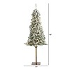 5ft. Flocked Alpine Artificial Christmas Tree with 150 Lights & 405 Branches – Winter Wonderland Holiday X-Mas Tree - 2 of 4
