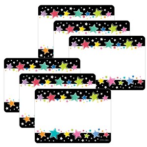 Creative Teaching Press® Star Bright Colorful Stars on Black Labels, 36 Per Pack, 6 Packs - 1 of 4