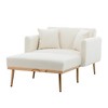 62.2'' Teddy Upholstered Chaise Lounge Chair with Adjustable Backrest, Armrest, Soft Cushions and Removable Cover for Living Room - 2 of 4