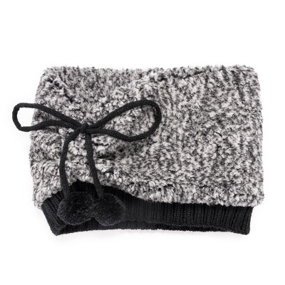 MUK LUKS Women's Frosted Sherpa Neck up-Black OS