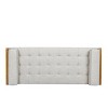 Keairns Mid Century Modern Tufted Double End Chaise Lounge with Bolster Pillows - Christopher Knight Home - 4 of 4