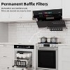 Cesicia 30-in Silver&Black 4-speed 900CFM Under Cabinet Range Hood - 3 of 4