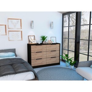 ORRD Slide & Pull Dresser, 4-Drawer Storage Cabinet with Drop-Down Doors, Modern Dresser for Bedroom & Living Room, 42.1” Wide - 1 of 4