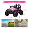 Kids Ride on 2 Seaters Electric Car, 24V 2*120W Motors Battery Powered 20"SeatsLED Headlights, Front Storage, for 3+ - 4 of 4