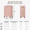Lyngins 20/24/28 Inch 3PCs Hardside Luggage Sets with TSA Lock,Spinner Wheels,Carry on Luggage,Adjustable Handle Suitcase Sets for Family - 3 of 4