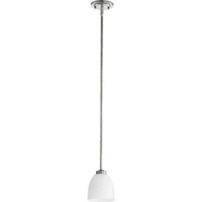 Quorum Lighting Reyes 1-Light Mini Pendant, Classic Nickel, 5.25W, 8.75H