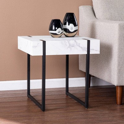 Marble end table target on sale