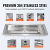 VEVOR 24 x 8 inch Drop-in Fire Pit Pan, Rectangular Stainless Steel Fire Pit Burner Kit, Propane Gas Fire Pan 120,000 BTU with H-Burner, Silver - 4 of 4