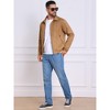 INSPIRE CHIC Men's Casual Collared Zipper Outdoor Vintage Faux Suede Jacket - 2 of 4