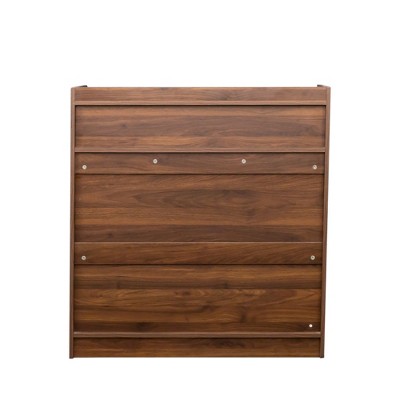 Ridstar 36.61 in. W Brown Modern Extendable Dining Table with Storage