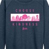 Women's - Barbie - Choose Kindness Lightweight French Terry Wide Neck Long Sleeve Shirt - 2 of 4