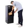 Garvee Steel Freestanding Floor Mailboxes for Outside, Black Mailboxes for Outside with Delivery Port 2 Retractable Shelves Doors - 2 of 4