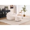 Gulches Foam Bean Bag Chair for Adults/Teens Pre-Filled Lazy Sofa with Ultra Soft Chenille Cover, Indoor and Outdoor Lounge Chair - 2 of 4