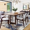 Acekool 5x7 Modern Abstract Area Rug, Machine Washable, Non-Slip, Faux Wool Soft Low Pile Carpet for Living Room, Bedroom, Blue - 3 of 4