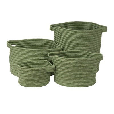 Colonial Mills American Farmhouse 4-Piece Basket Set - Thyme 100% Polypropylene Round
