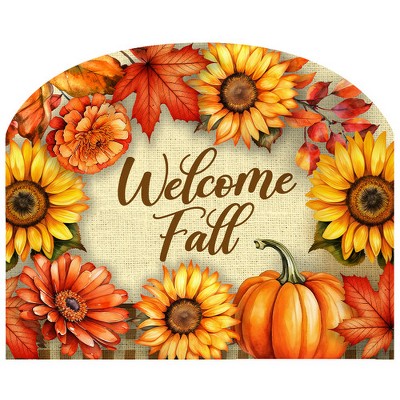 Briarwood Lane Art Sign 8.25x10.25 Welcome Fall Flowers For Fall Art Sign