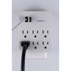 GE 6 Outlet 2 USB Port Surge Protector Wall Tap 560 White - 4 of 4