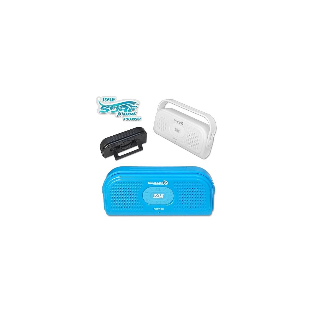 Pyle Portable IPX7 Waterproof Shower Speaker - Outdoor Wireless Bluetooth, (Blue) - thumbnail 3