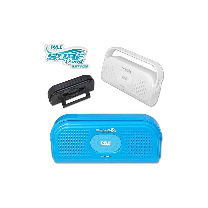 Pyle Portable IPX7 Waterproof Shower Speaker - Outdoor Wireless Bluetooth, (Blue), 3 of 6