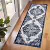 Ivory Gray And Blue Medallion Area Rug - 2 of 4
