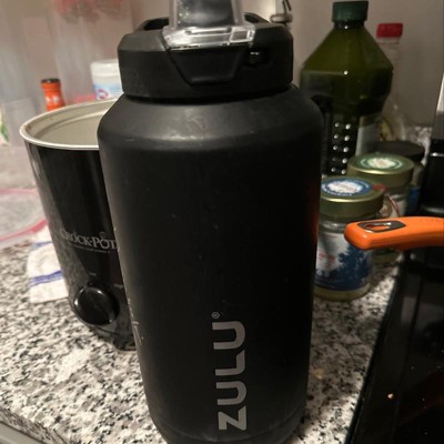 Zulu Black 64 fl oz. Half Gallon Stainless Steel Goals Jug Water Bottle-NEW
