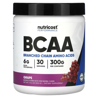 Nutricost Performance, BCAA, Grape, 10.6 oz (300 g)